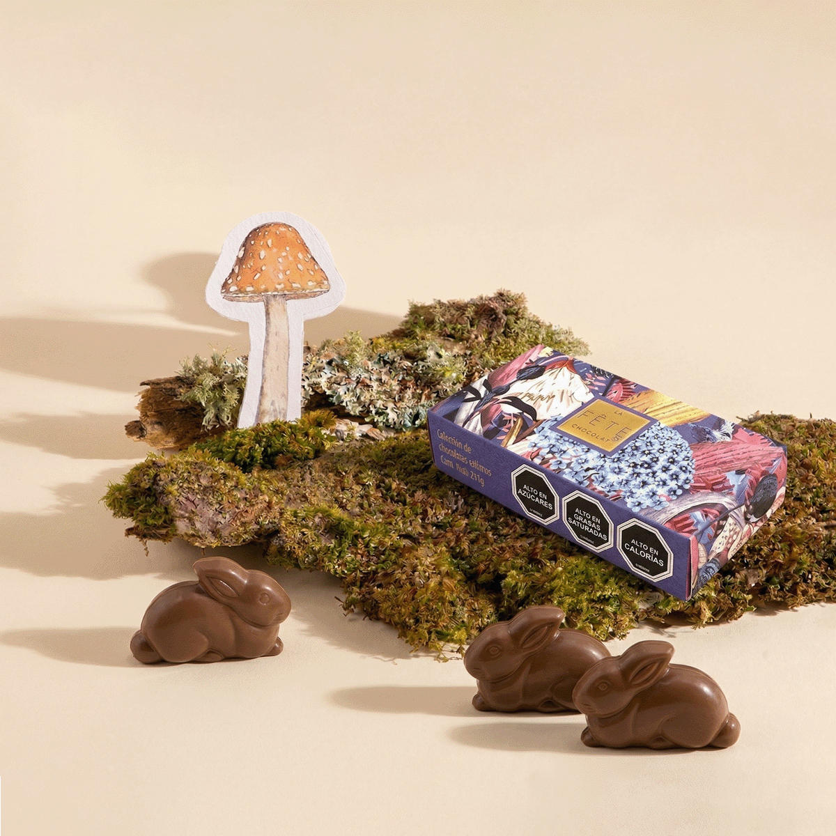 Conejos de chocolate rellenos 20 g