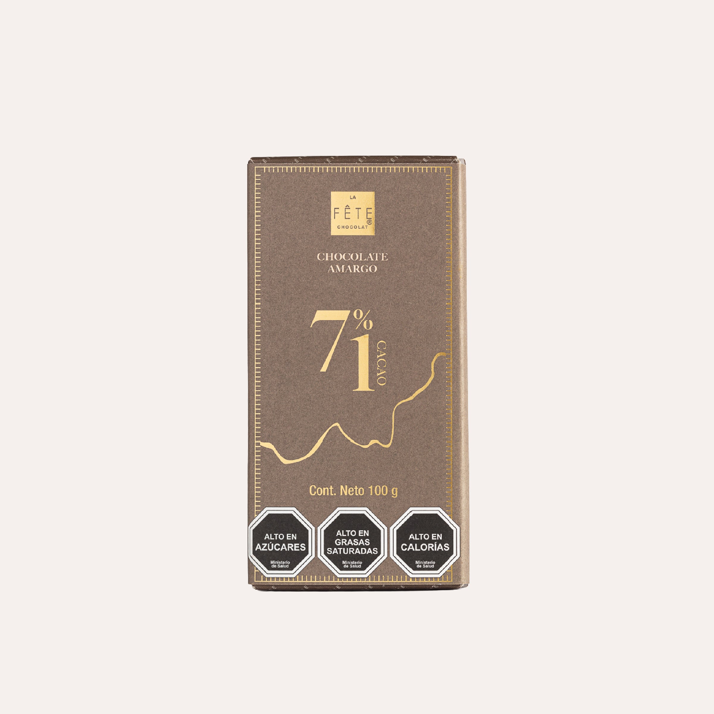 Barra chocolate amargo 71% cacao 100 g