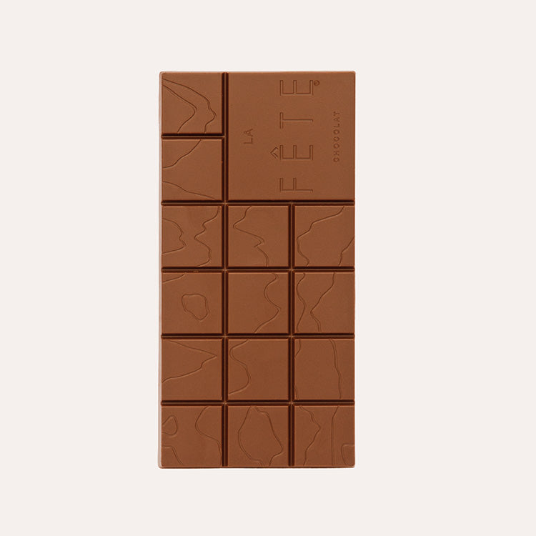 Barra chocolate leche almendras 34% cacao 100 g