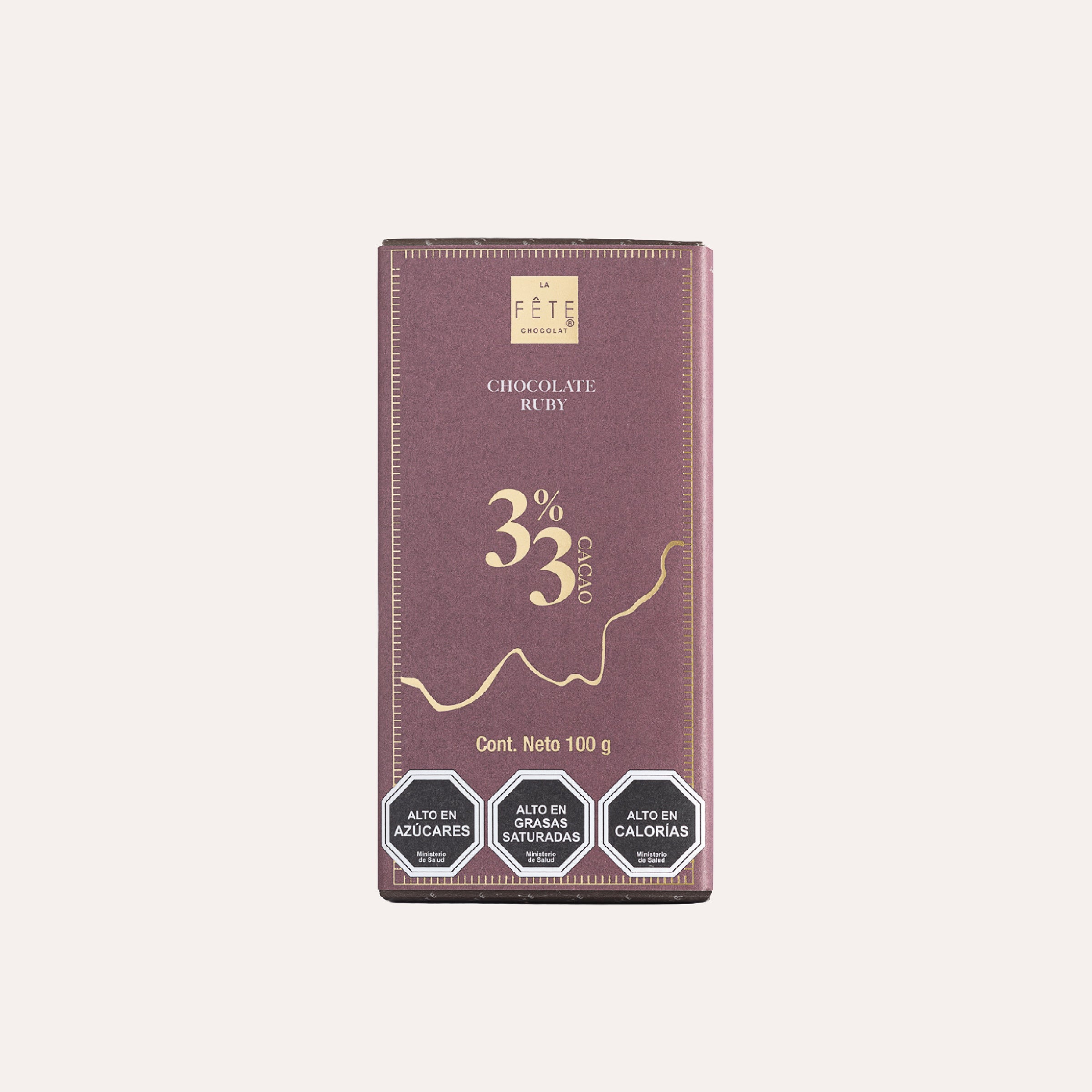 Barra chocolate Ruby 33% cacao 100 g