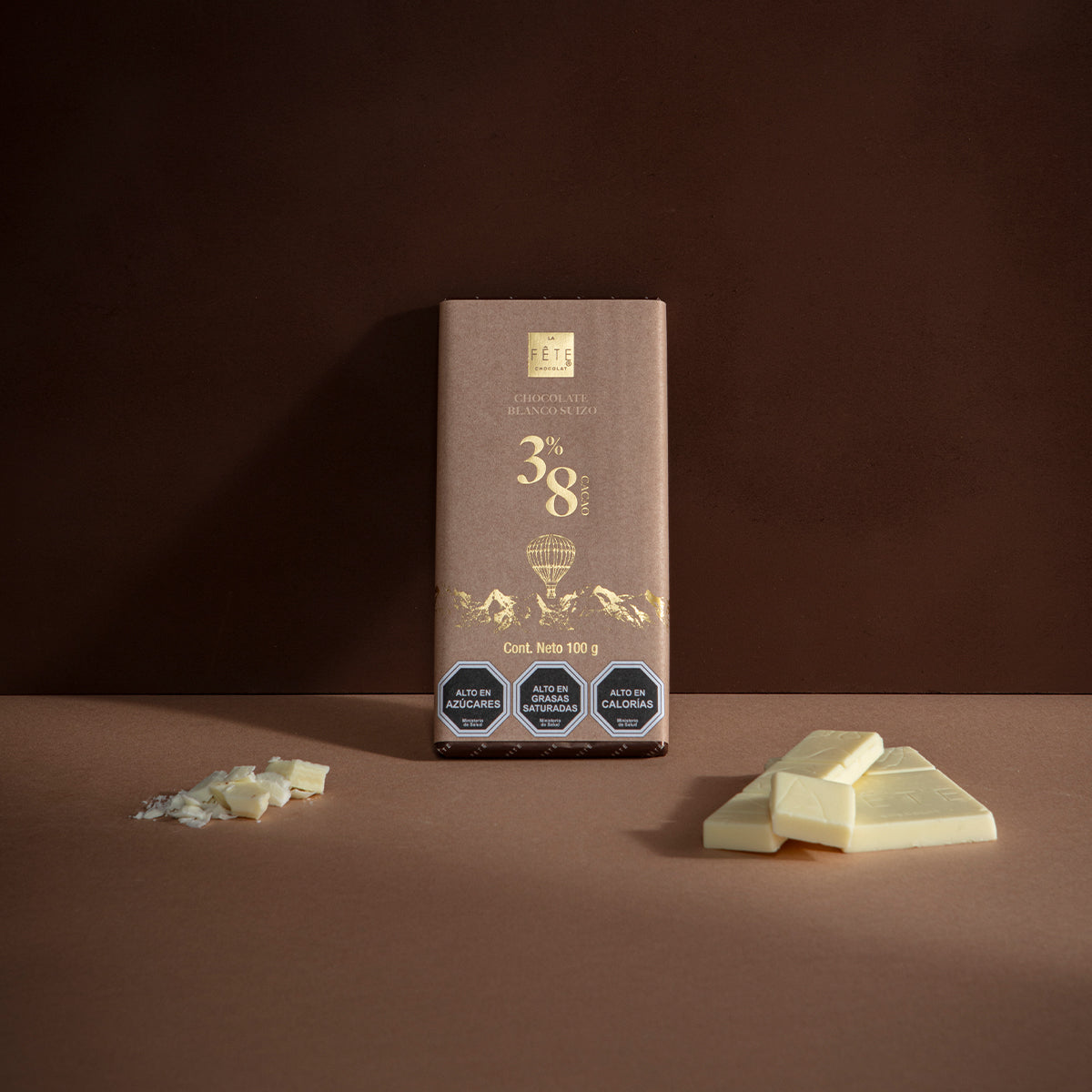 Barra chocolate blanco Suizo 38% cacao 100 g