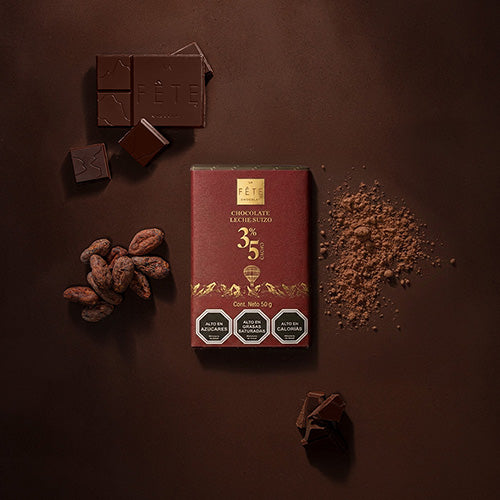 Barra chocolate Leche Suizo 35% cacao 50 g