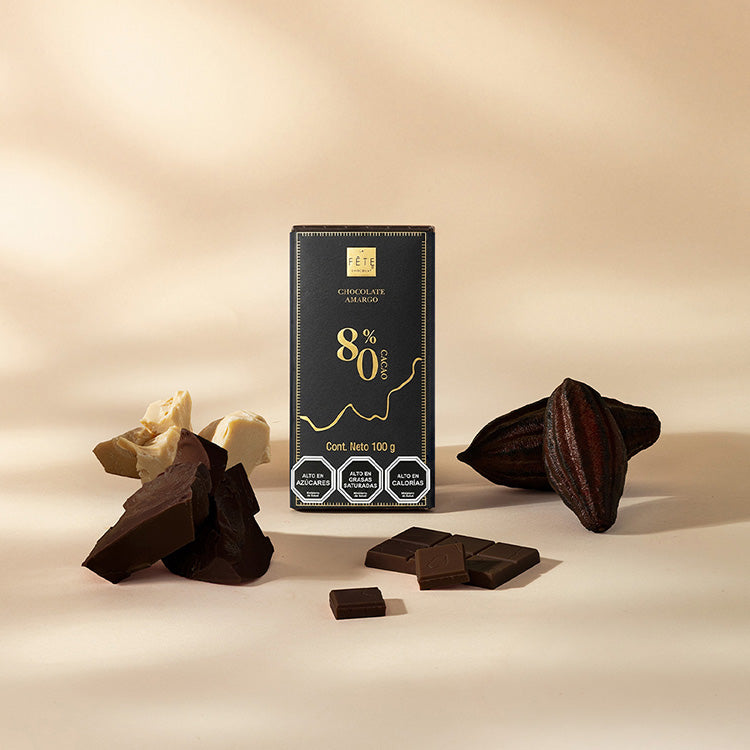 Barra chocolate amargo 80% cacao 100 g