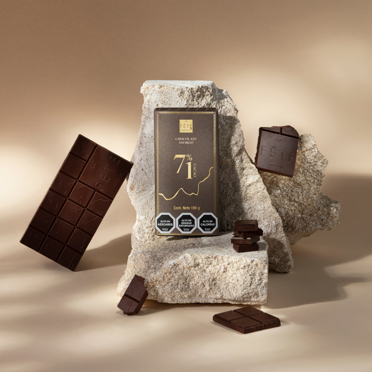 Barra chocolate amargo 71% cacao 100 g