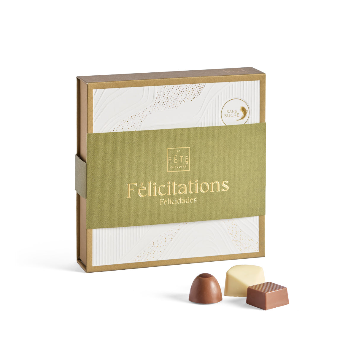 Bombones sin azúcar añadida caja 148 g Funda Felicitations