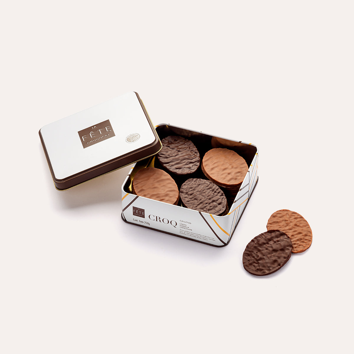 Galletas Croq con chocolate lata 250 g