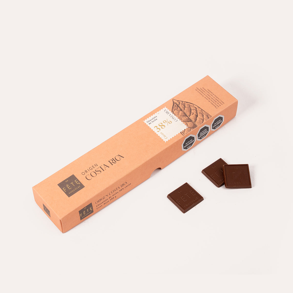 Origen Costa Rica leche 38% cacao 180 g