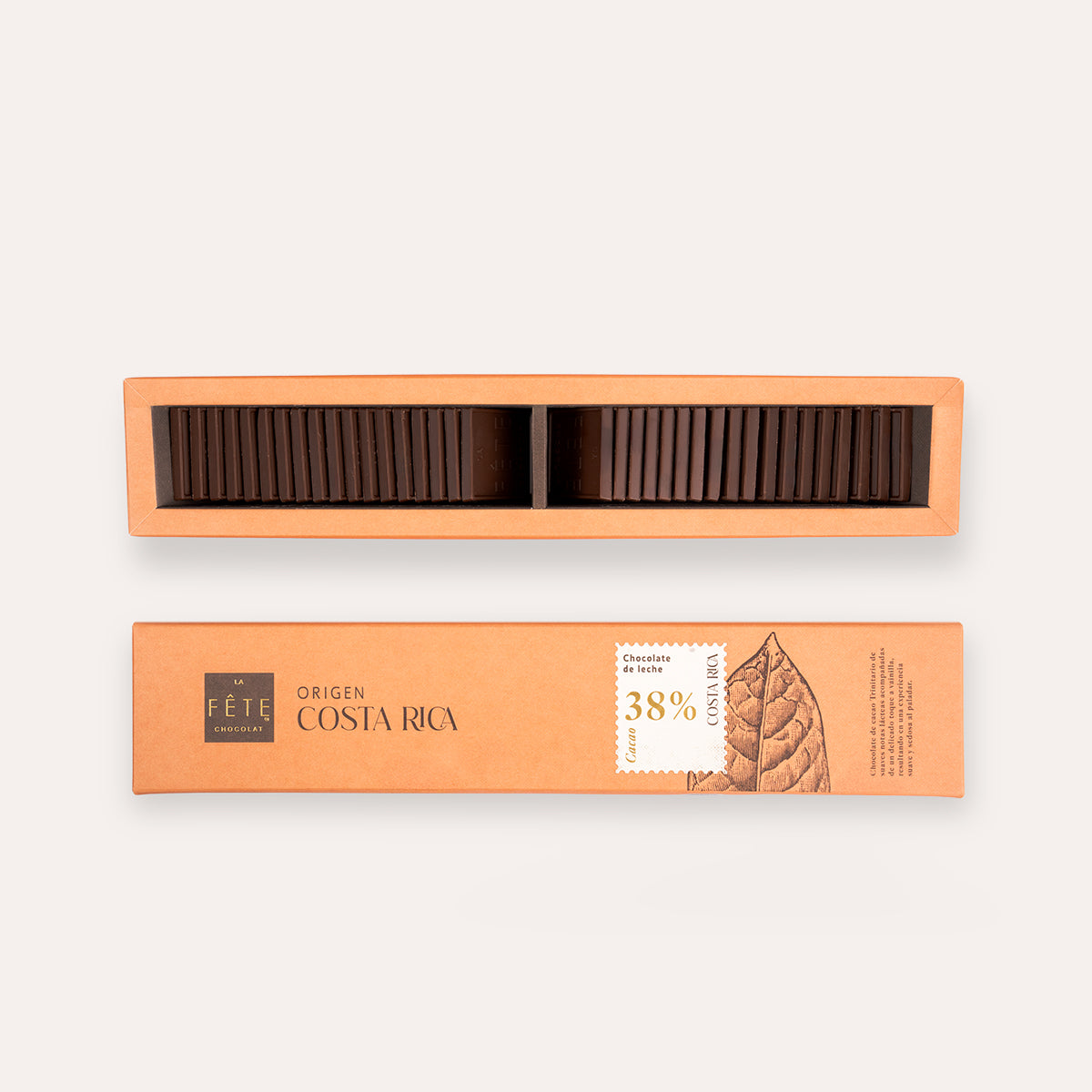 Origen Costa Rica leche 38% cacao 180 g