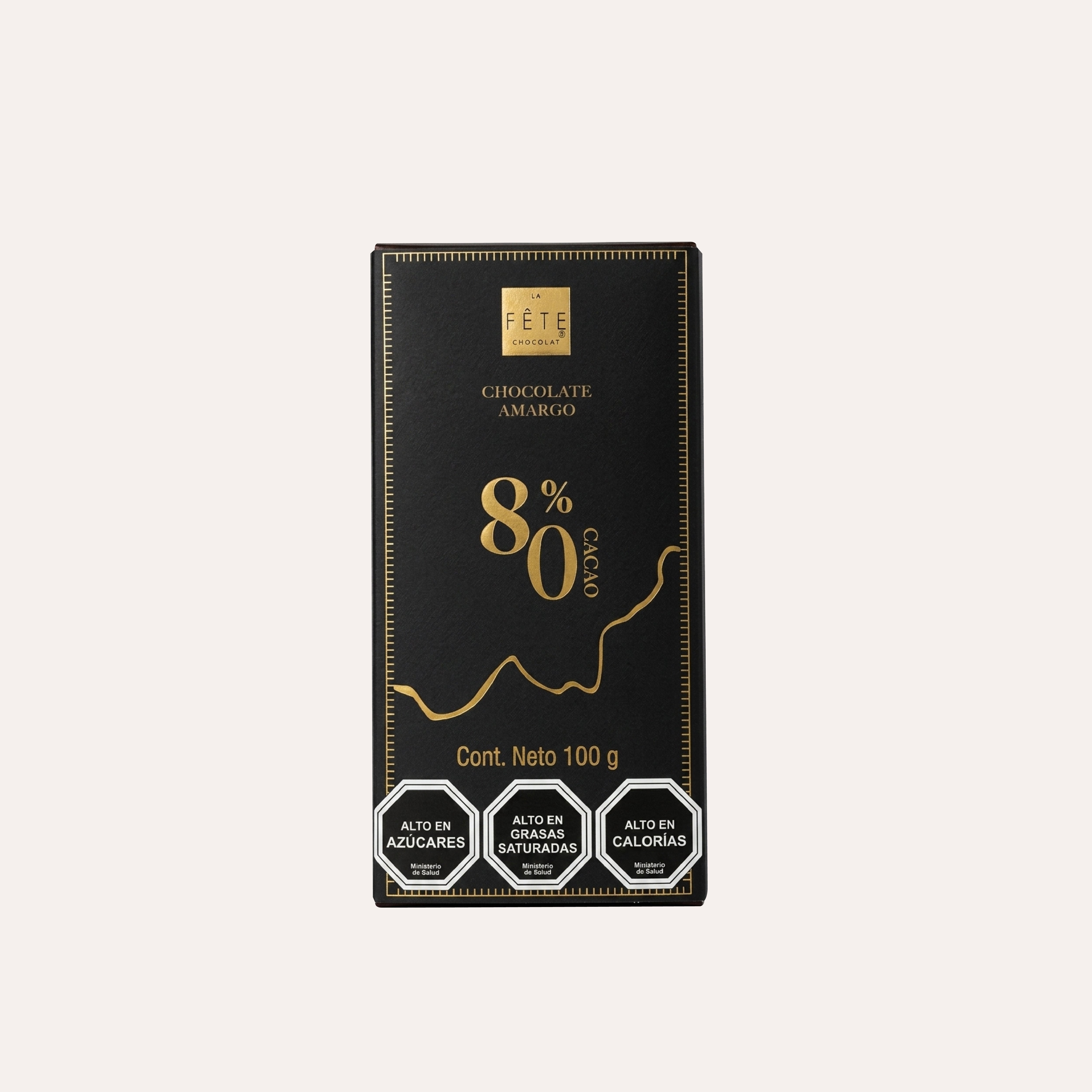 Barra chocolate amargo 80% cacao 100 g