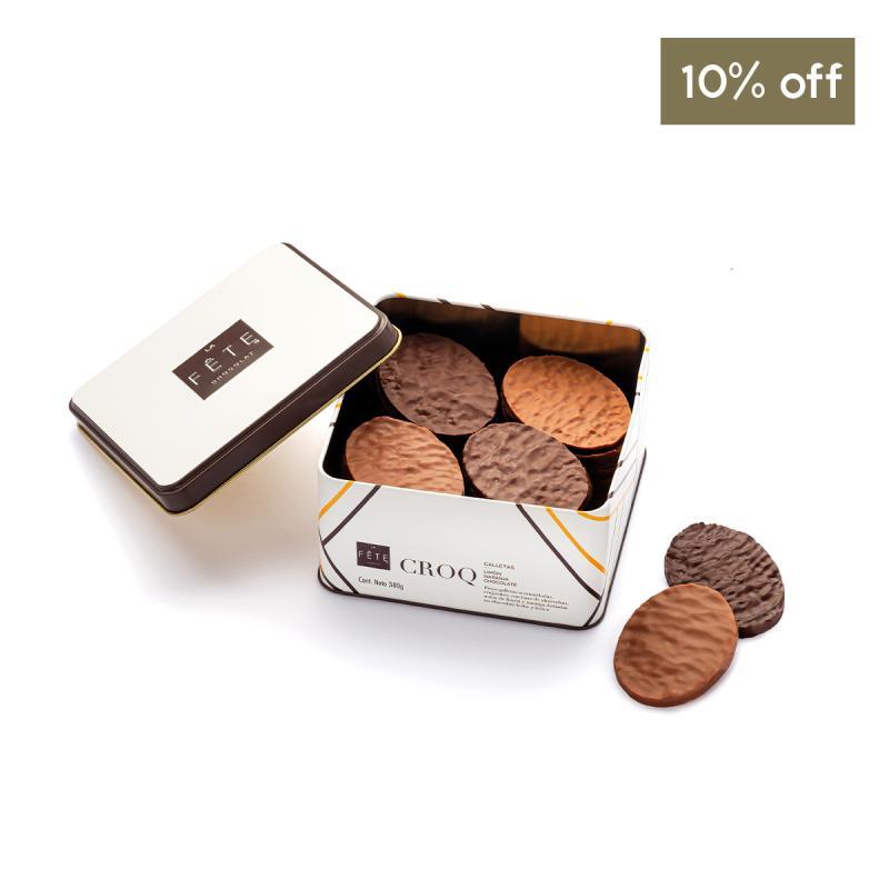 Galletas Croq con chocolate lata 380 g
