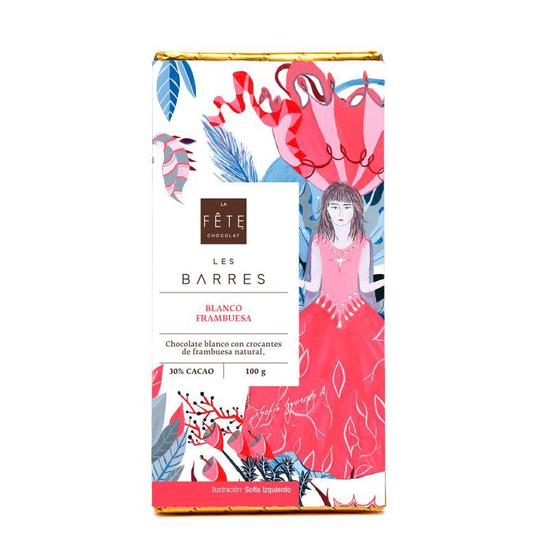Blanco Frambuesa | 30% cacao | Barra 100 g 