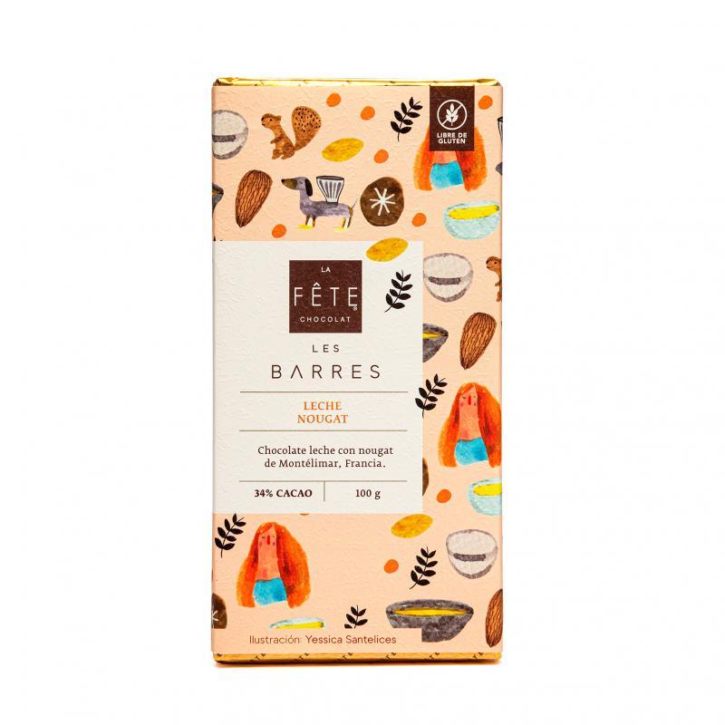 Leche Nougat | 34% cacao | Barra 100 g 