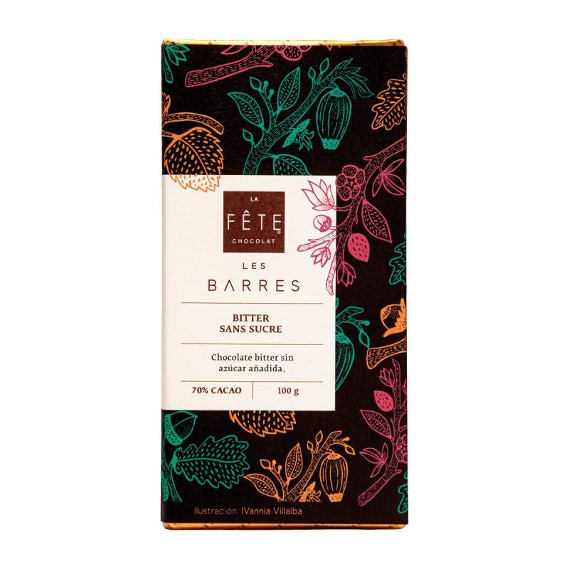 Bitter sin azúcar | 70% cacao | Barra 100 g
