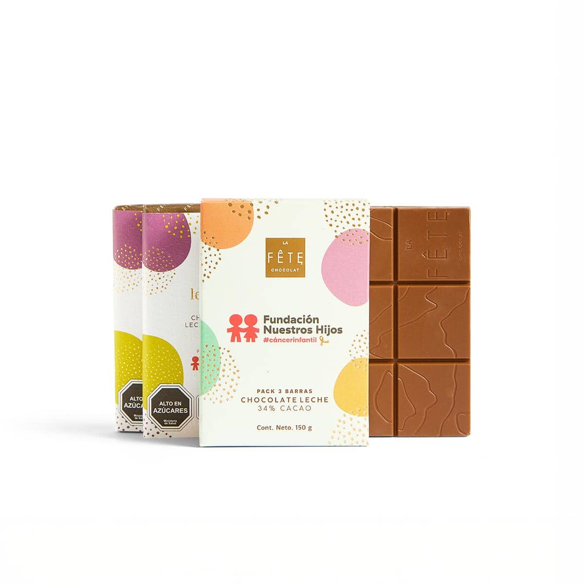 Pack Solidario Septiembre Dorado leche | 34% cacao Barra 50 g
