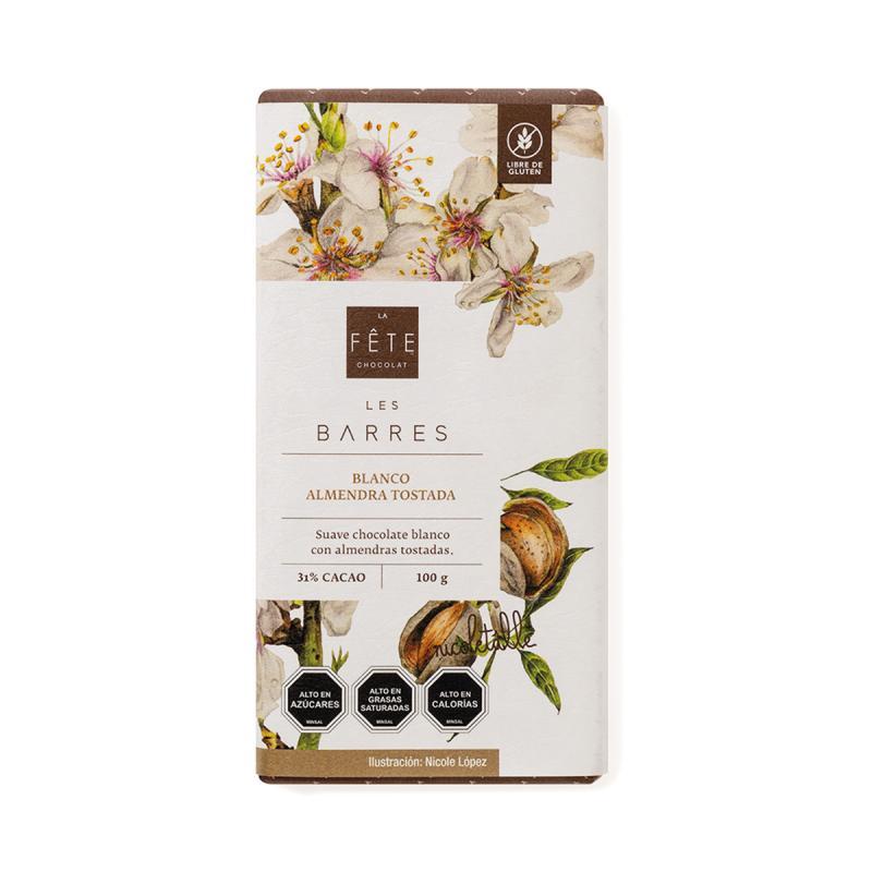 Blanco Almendras | 31% cacao | Barra 100 g