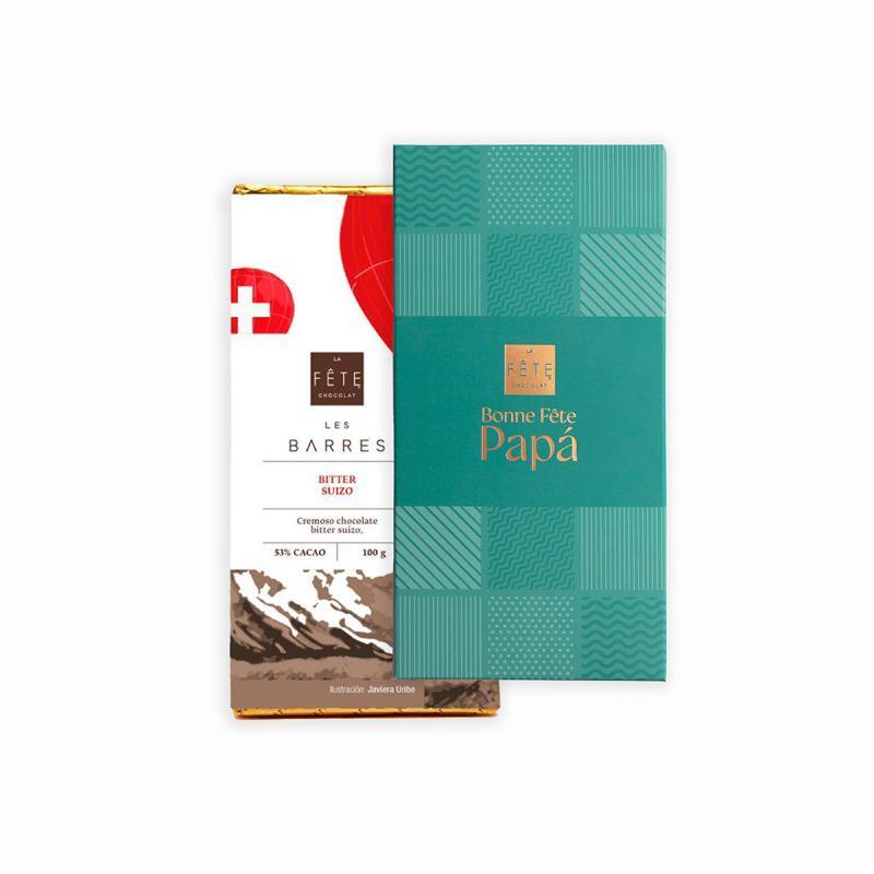 Bitter Suizo | 53% cacao | Barra Funda día del padre 100 g