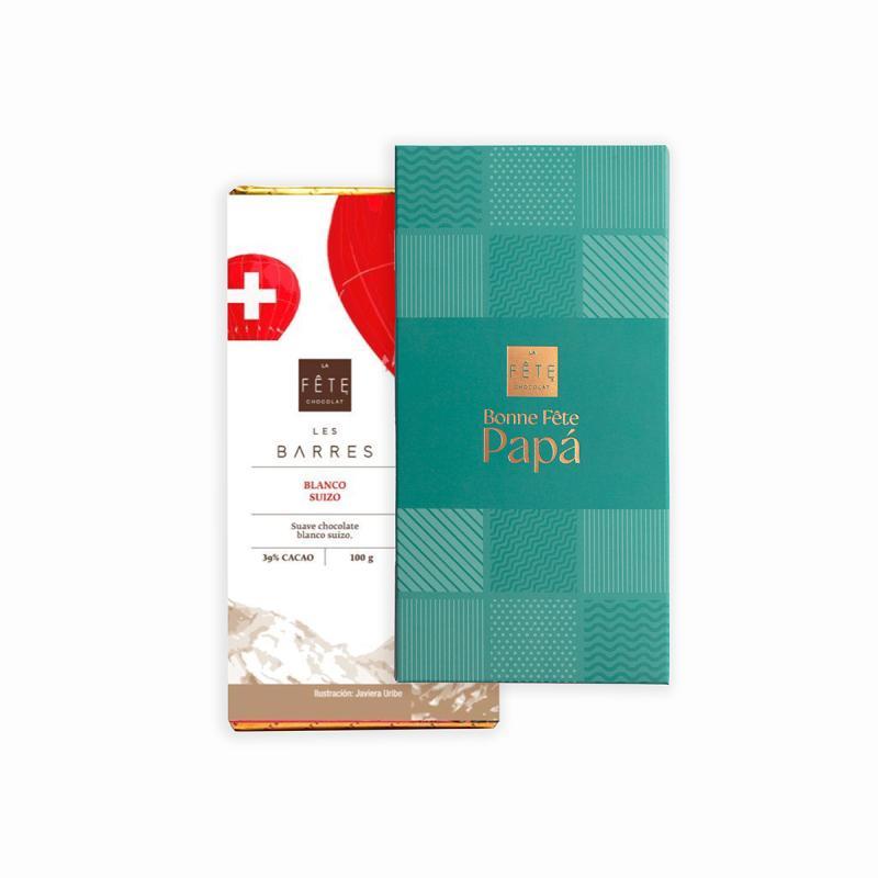 Blanco Suizo  | 39% cacao | Barra Funda día del padre 100 g 