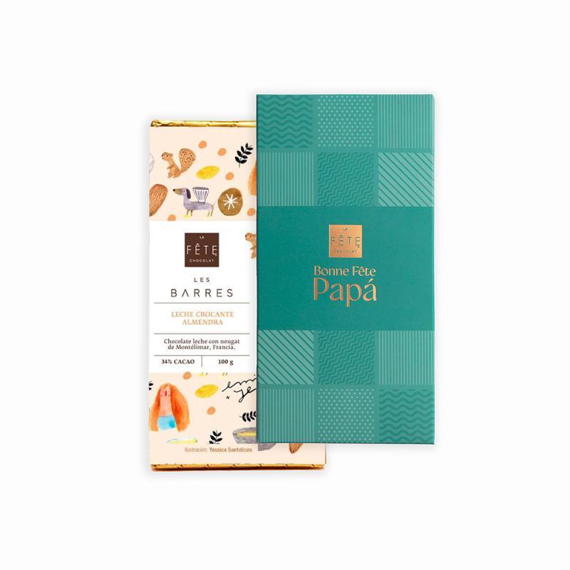 Leche Almendra Crocante | 34% cacao | Barra Funda día del padre100 g 