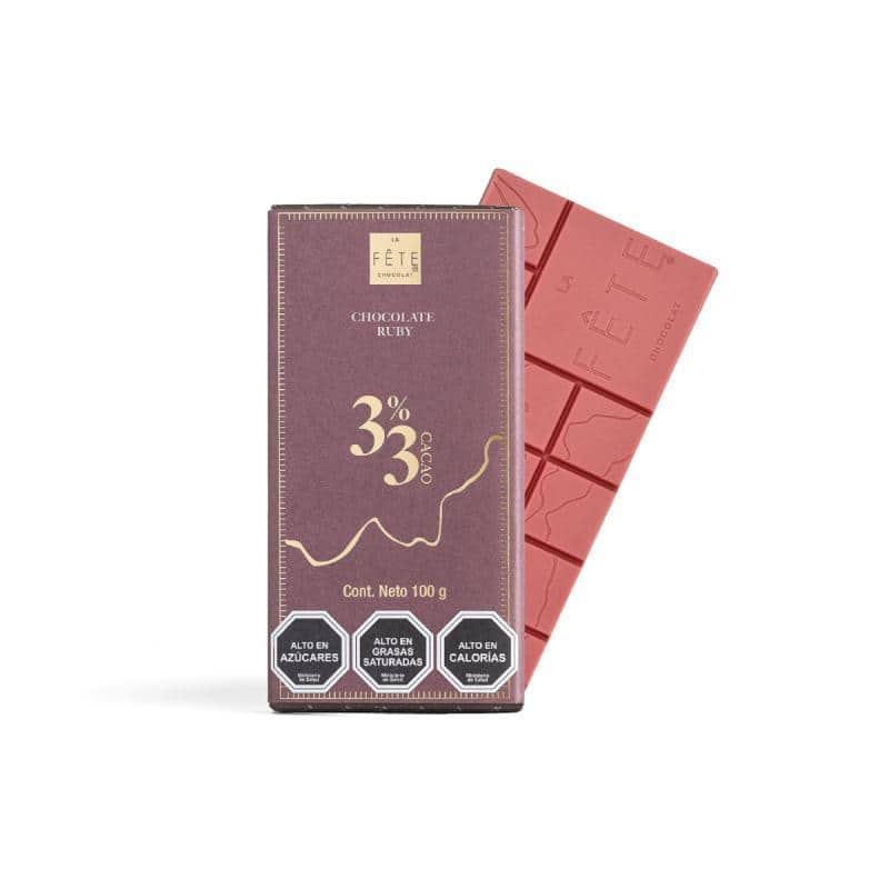 Barra Chocolate Ruby 33% cacao 100 g