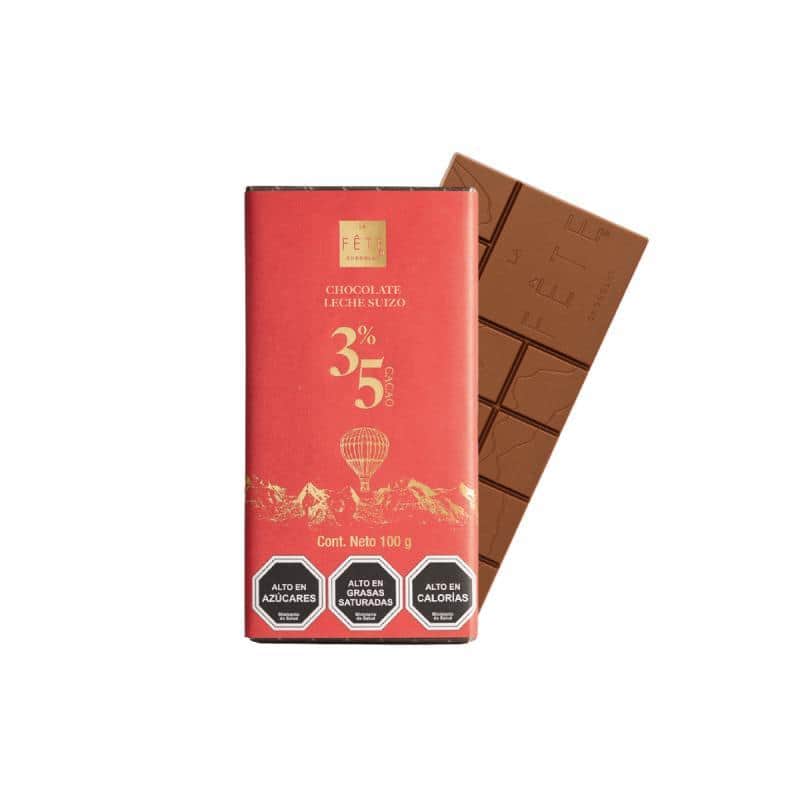 Barra Chocolate Leche Suizo 35% cacao 100 g