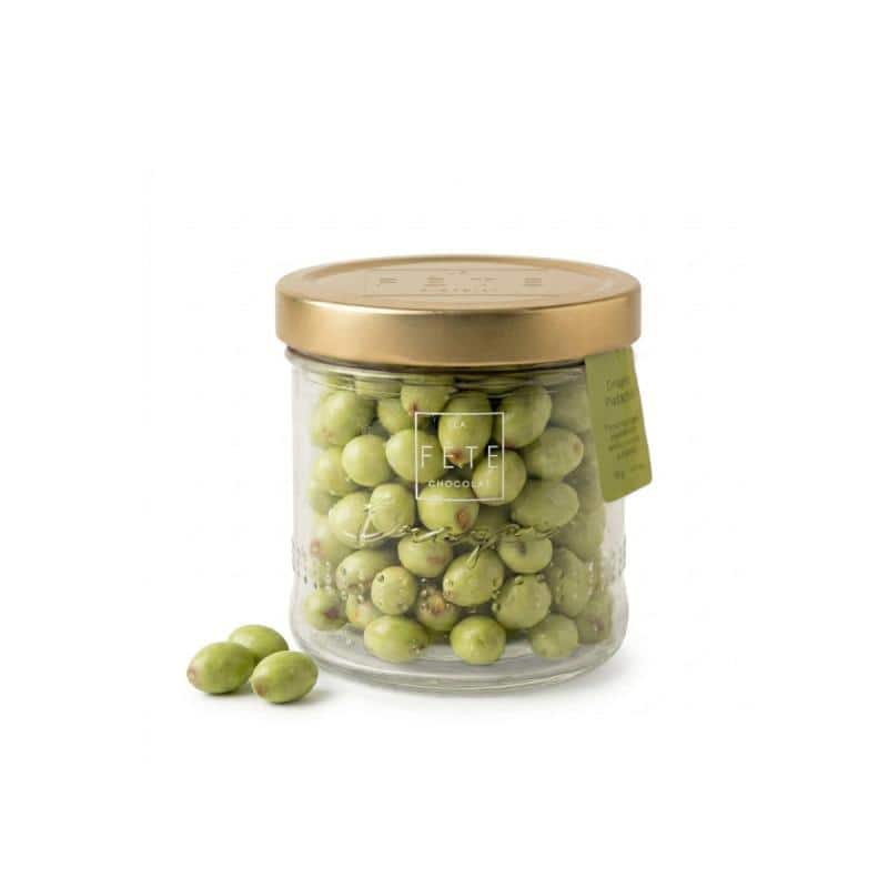 Drag&eacute;e Pistacho con chocolate blanco 210g