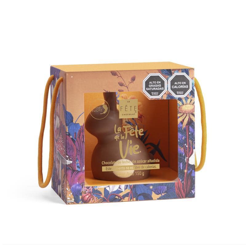 Conejo de chocolate leche sin az&uacute;car a&ntilde;adida 150 g